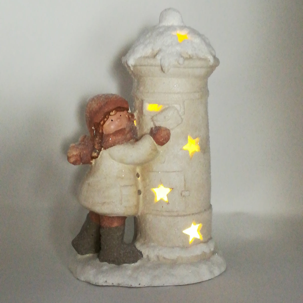 Decorazione con LED Bimba con Cassetta Postale Decorazioni Luminose Garden Team