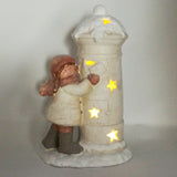 Decorazione con LED Bimba con Cassetta Postale Decorazioni Luminose Garden Team