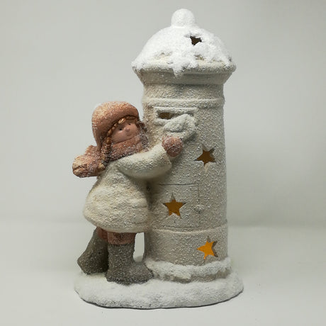 Decorazione con LED Bimba con Cassetta Postale Decorazioni Luminose Garden Team