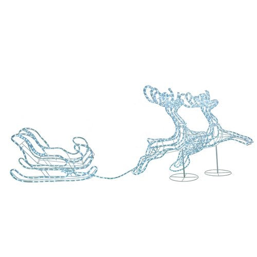 Decorazione Natalizia 3D Renne Con Slitta a Led Renne Luminose LOTTI