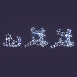Decorazione Natalizia Luminosa Renna Con Slitta Effetto Ghiaccio Renne Luminose LOTTI