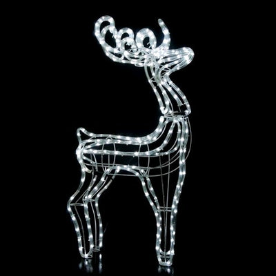 Decorazione Natalizia Renna 3D 300 Led Bianco