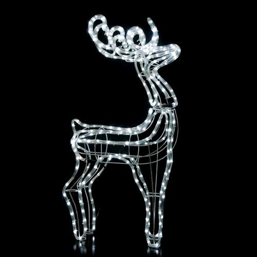 Decorazione Natalizia Renna 3D 300 Led Bianco
