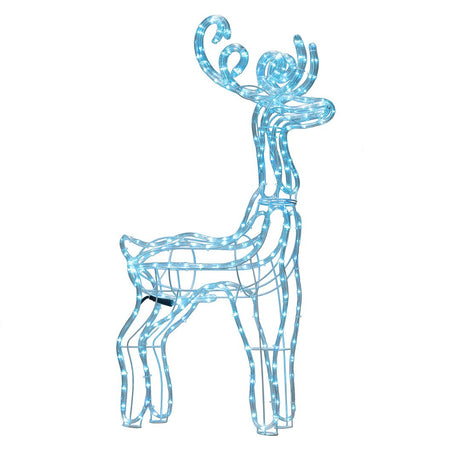 Decorazione Natalizia Renna 3D 300 Led Bianco Renne Luminose PREQU