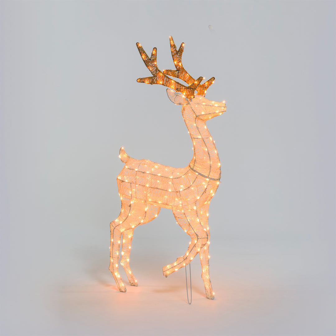 Renna con Zampa Alzata - Decorazioni luminose da esterno