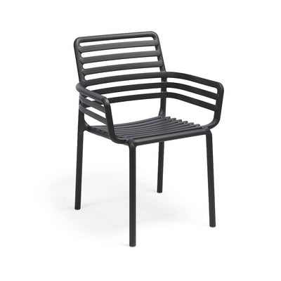 Doga Armchair - Poltrona da esterno con braccioli color Antracite