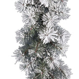 Festone Natalizio Artificiale effetto nevicato 270 cm Festone Pino Natale Garden Team