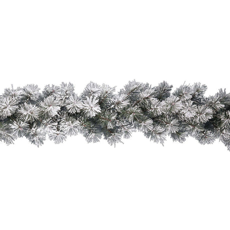 Festone Natalizio Artificiale effetto nevicato 270 cm Festone Pino Natale Garden Team