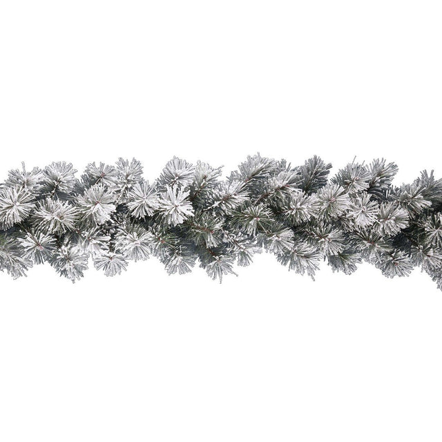 Festone Natalizio Artificiale effetto nevicato 270 cm Festone Pino Natale Garden Team
