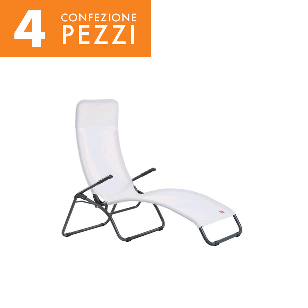 Promo Kit 4 Samba Bianco - Lettino prendisole offerte