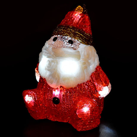 Figura Luminosa Babbo Natale Acrilico H16cm BIA Home & Garden