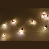 Filo Luci Faccine Babbo Natale 30 NanoLed Decorazioni Luminose BIA Home & Garden
