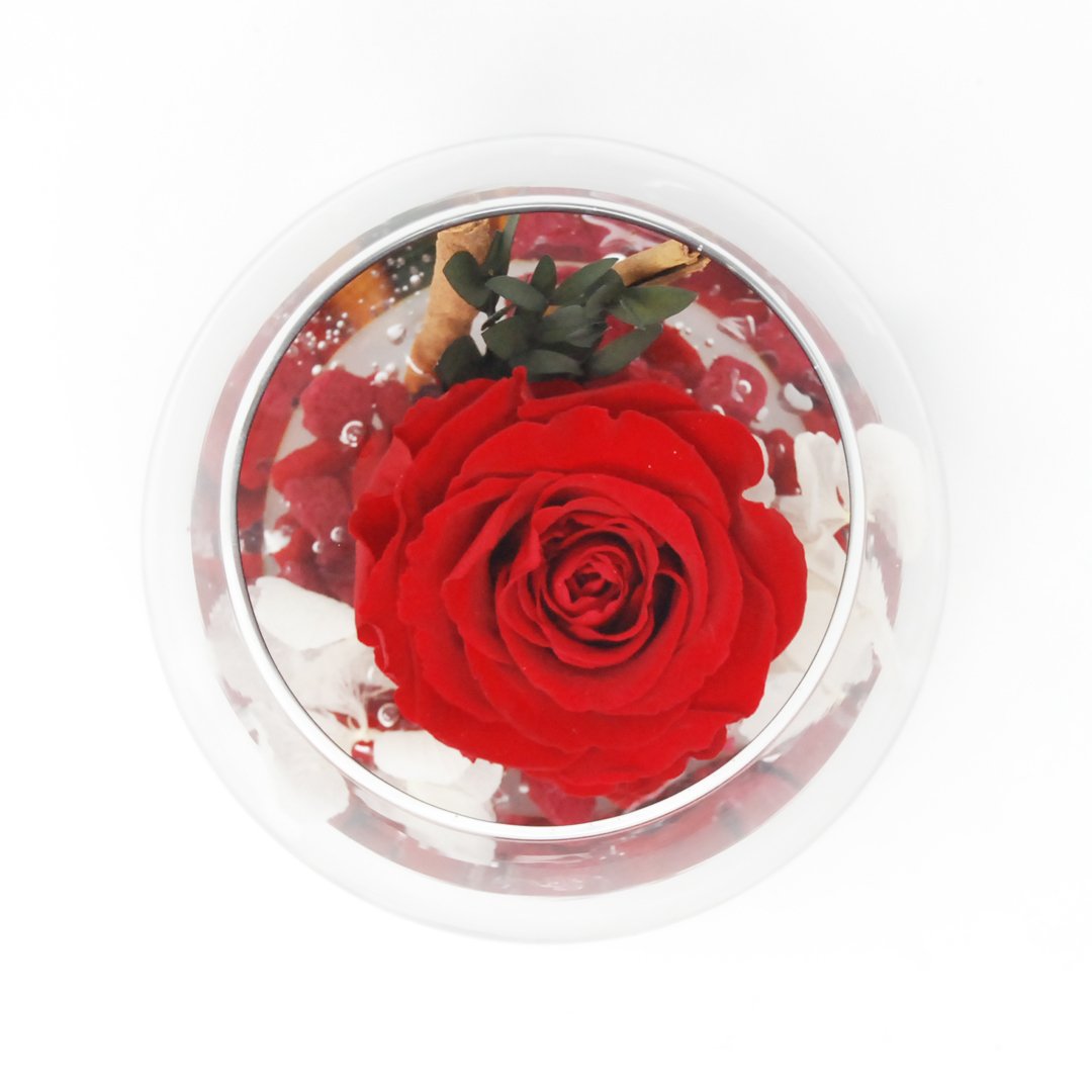 FLOWERCUBE BOCCIA FONDO EFFETTO PIETRA DIAMETRO 12 CM Rose Stabilizzate Flower Cube