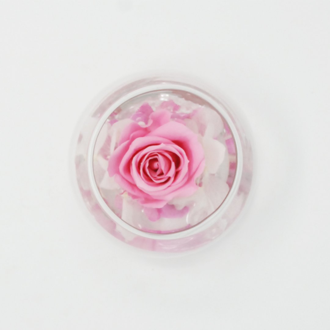 FLOWERCUBE BOCCIA FONDO EFFETTO PIETRA DIAMETRO 8 CM Rose Stabilizzate Flower Cube