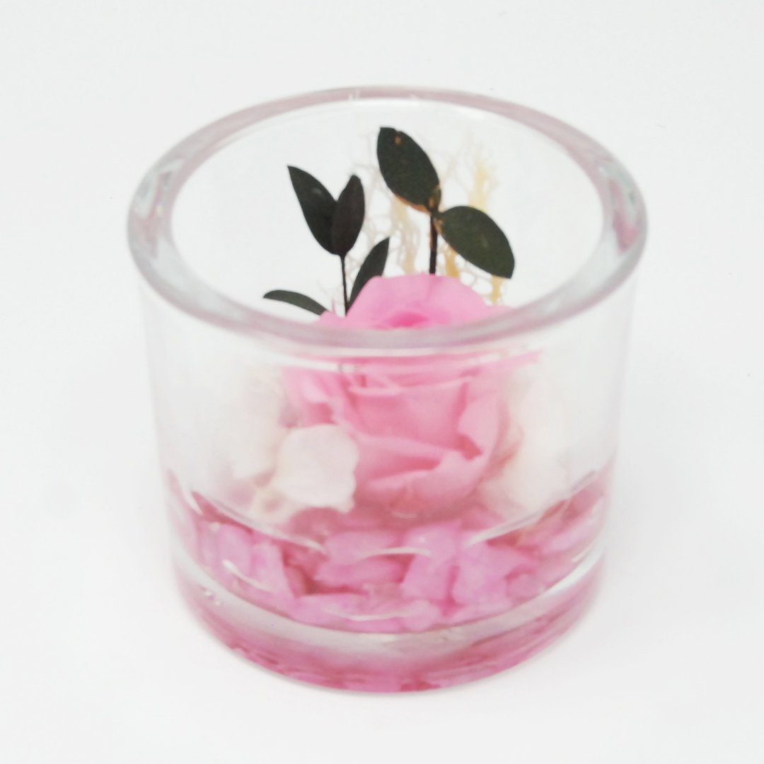 FLOWERCUBE CILINDRO ROSA STABILIZZATA PICCOLA 8X8 Rose Stabilizzate Flower Cube