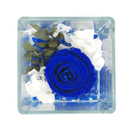 FLOWERCUBE CUBO FONDO EFFETTO PIETRA 12X12 Rose Stabilizzate Flower Cube