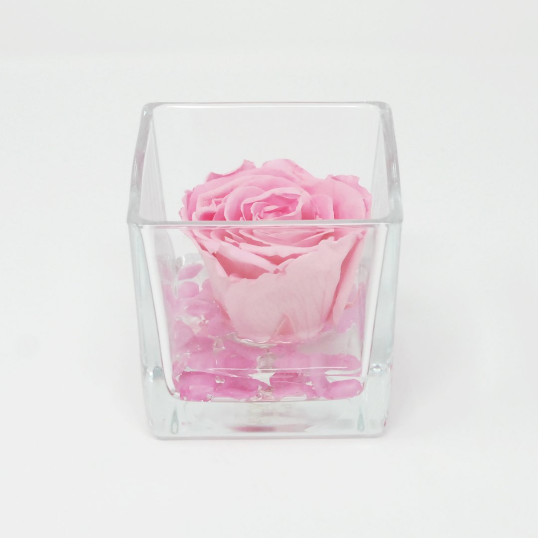 FLOWERCUBE CUBO FONDO EFFETTO PIETRA 8X8 Rose Stabilizzate Flower Cube