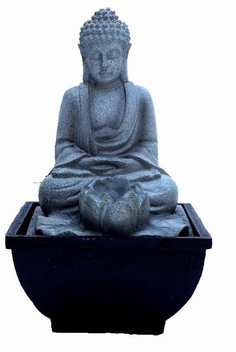 FONTANA ZEN BUDDHA CON LOTO 13X13X18CM Fontane Zen Garden Team