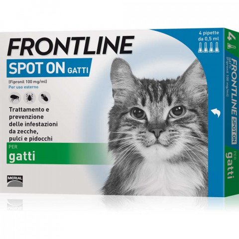 FRONTLINE SPOT-ON GATTI 4 PIPE Antiparassitari Gatto Frontline