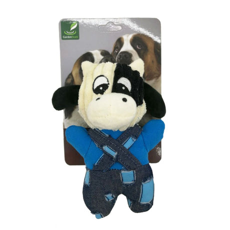 GIOCO PUPAZZO PELUCHE MUCCA SALOPETTE JEANS 18 CM Giochi Cane Garden Team