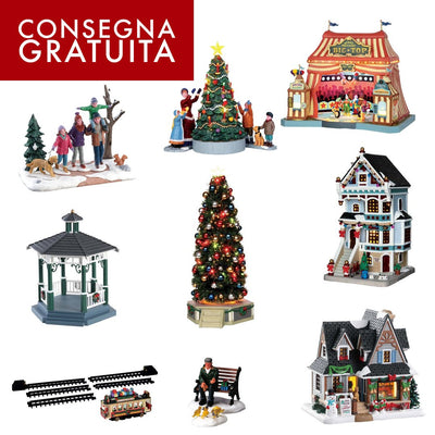 Giostre Presepe Lemax a Led Starter Kit Set da 9 Pezzi Kit Lemax LEMAX