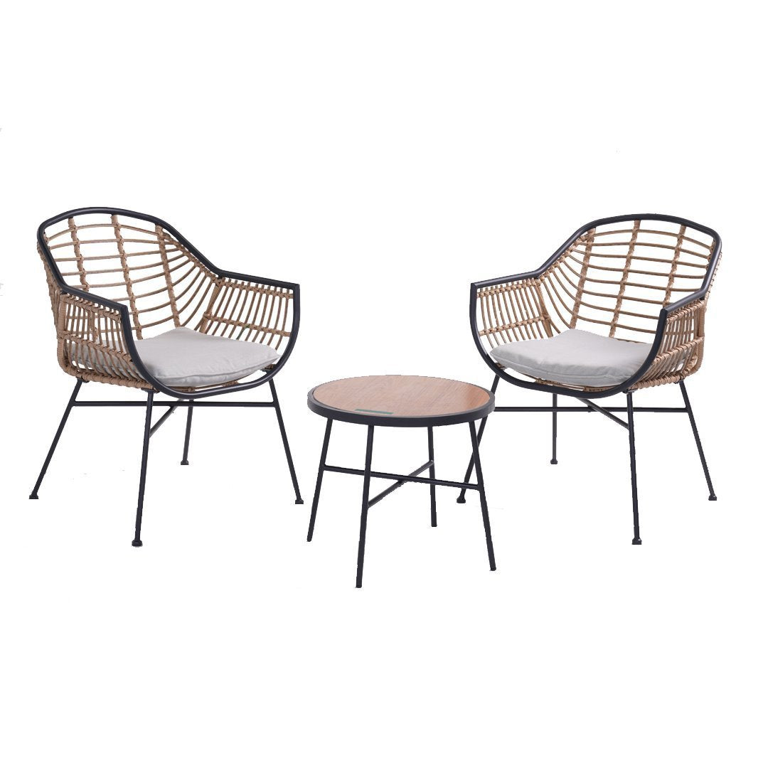 Greta - Set da balcone in fibra naturale Set da Balcone Garden Team