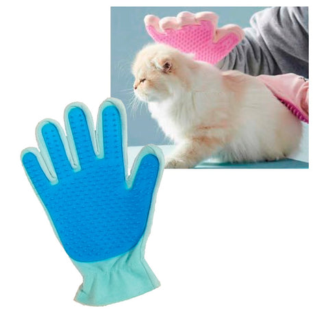 GUANTINI SPAZZOLA AZZURRI Igiene Gatto GARDEN TEAM