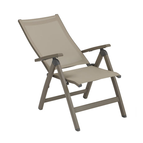 Karol - Sdraio reclinabile pieghevole taupe Panche e Poltrone Garden Team