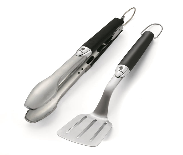 KIT 2 ACCESSORI IN INOX WEBER ORIGINAL - MODELLO PICCOLO 35 CM - 6645 Utensili Barbecue WEBER
