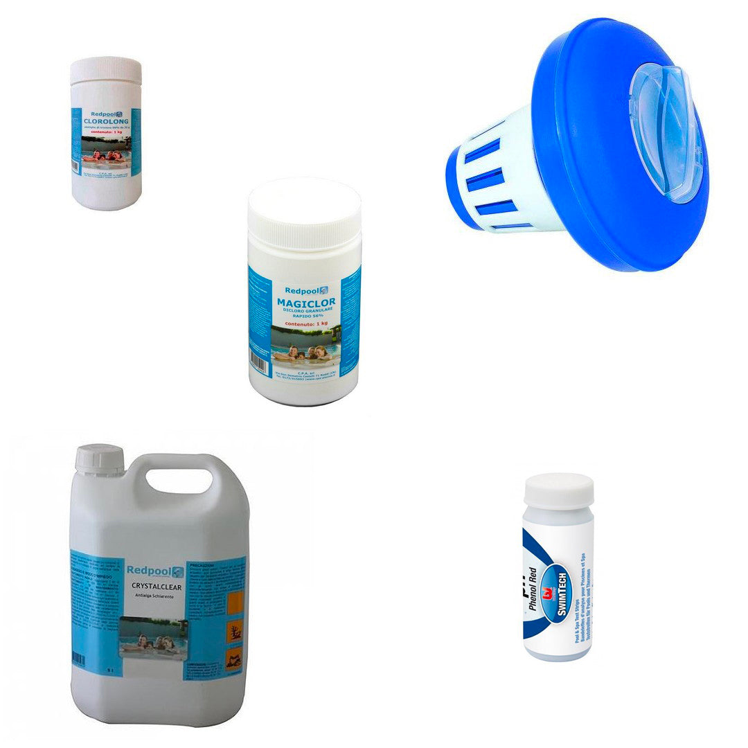 Kit chimico per avviamento piscina