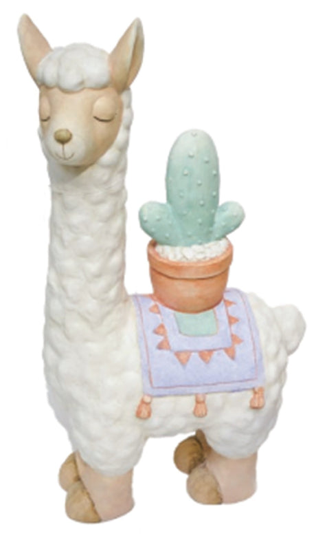 LAMA CON CACTUS 39X23XH72CM Animaletti in magnesite Garden Team