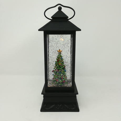 Lanterna con Glitter in movimento e LED con Albero di Natale Decorazioni Luminose Garden Team