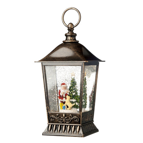 Lanterna con Glitter in movimento e LED con Babbo Natale Decorazioni Luminose Garden Team