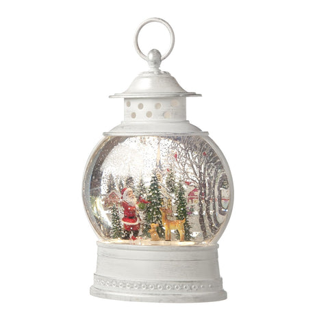 Lanterna con Glitter in movimento e LED con Babbo Natale Decorazioni Luminose Garden Team