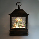 Lanterna con Glitter in movimento e LED con Slitta di Babbo Natale Decorazioni Luminose Garden Team
