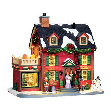 LEMAX EDIFICIO DECORATING THE NEW ENGLAND HEARTH 45726 Casette Illuminate LEMAX