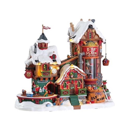Elf Made Toy Factory (cod. 75190) - Fabbrica di giocattoli Lemax con personaggi in movimento