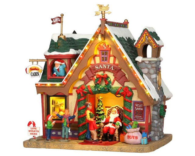 LEMAX LA CABINA DI BABBO NATALE - SANTA'S CABIN 35554 Casette Illuminate LEMAX