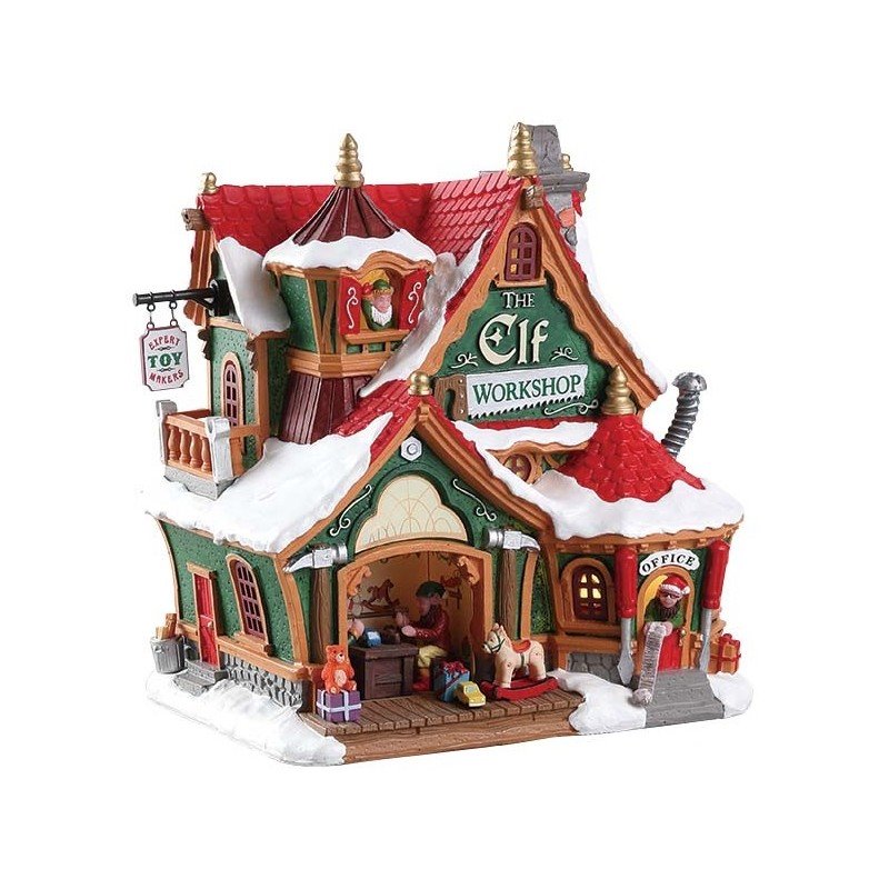 LEMAX LABORATORIO DI BABBO NATALE - THE ELF WORKSHOP 75291 Casette Illuminate LEMAX