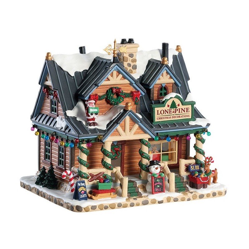 LEMAX NEGOZIO LONE PINE CHRISTMAS DECORATIONS 85323 Casette Illuminate LEMAX