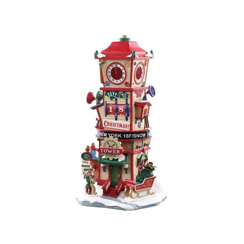 LEMAX TORRE DELL'OROLOGIO COUNTDOWN CLOCK TOWER 73333 Casette Illuminate LEMAX