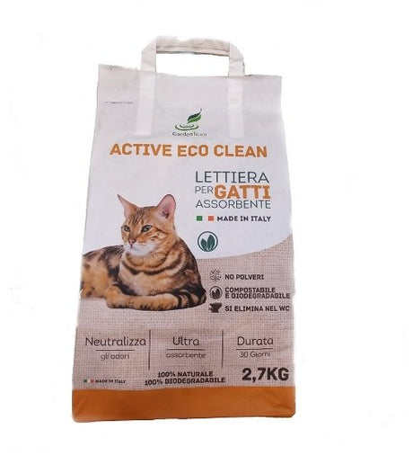 LETTIERA PER GATTI ACTIVE ECO CLEAN 2,7 KG Lettiere Garden Team