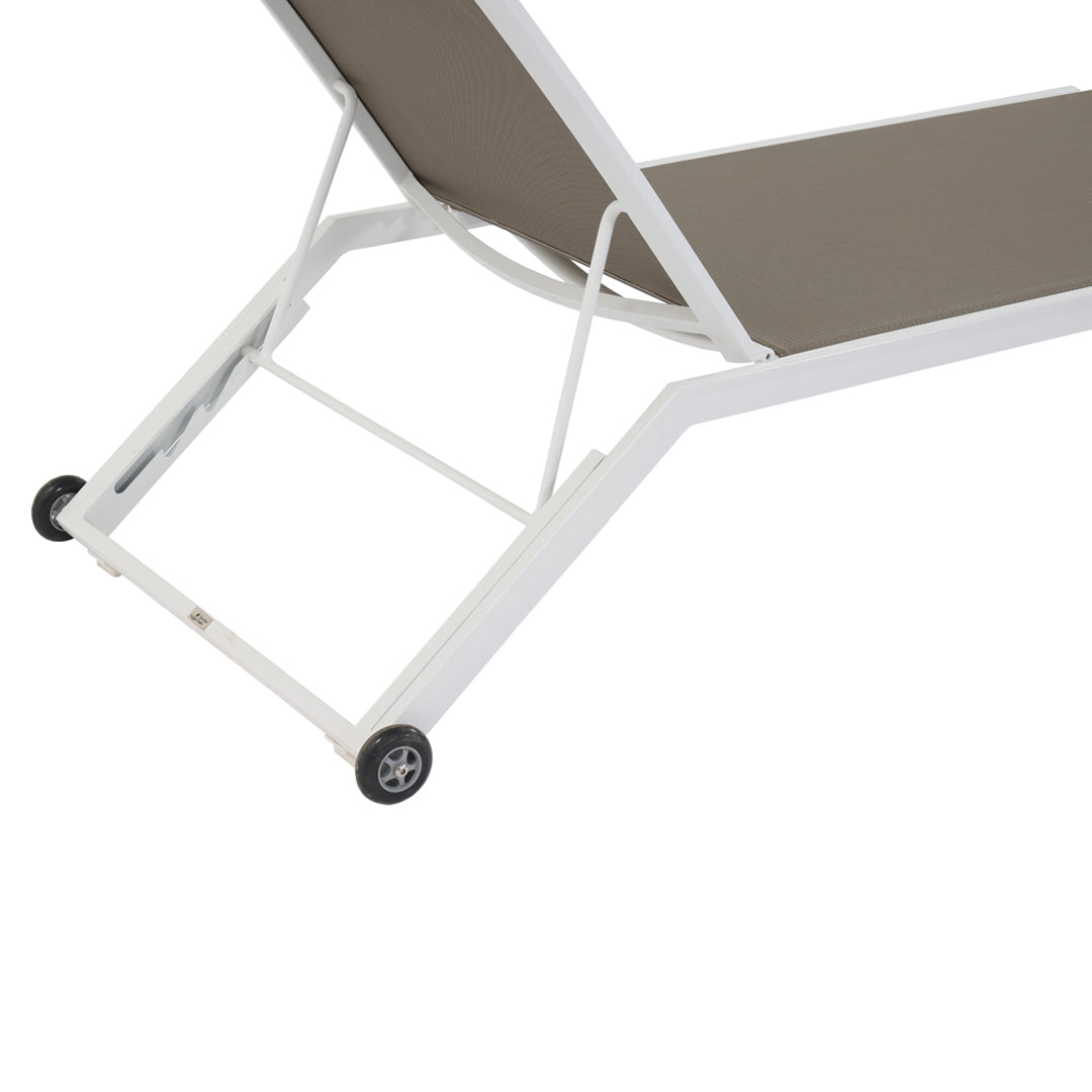 Hydra in Alluminio e Textilene - Lettino prendisole da giardino