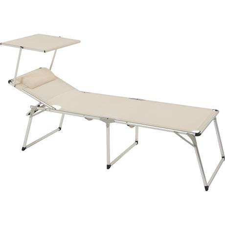 Lettino prendisole pieghevole bianco con tettuccio Lettini Prendisole Garden Team
