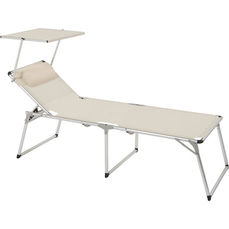 Lettino prendisole pieghevole bianco con tettuccio Lettini Prendisole Garden Team