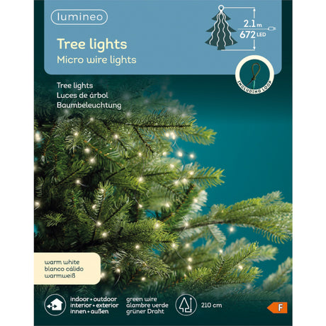 Tree Lights 672 Microled - Cascata di luci di Natale