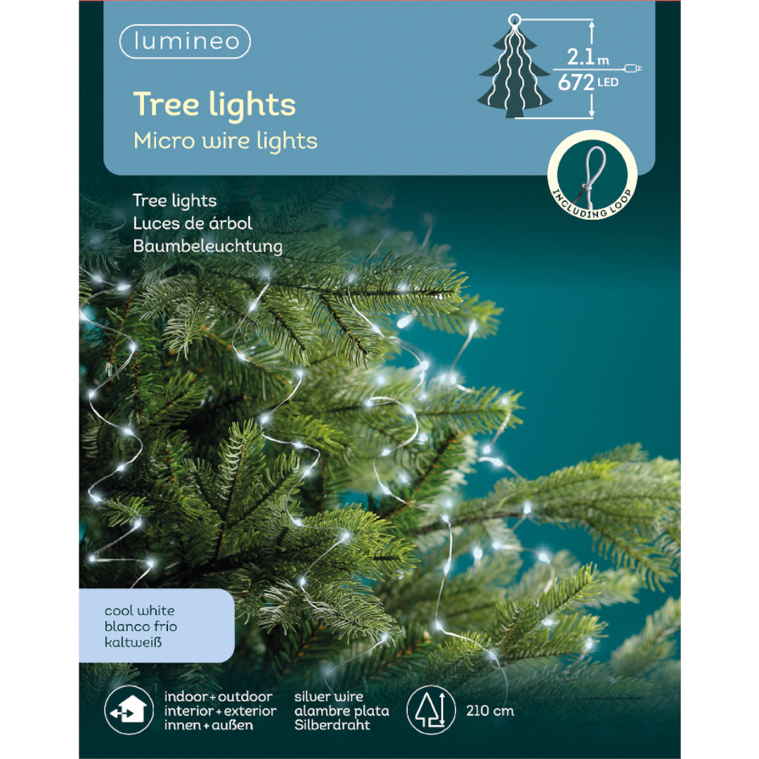 Tree Lights 672 Microled - Cascata di luci di Natale