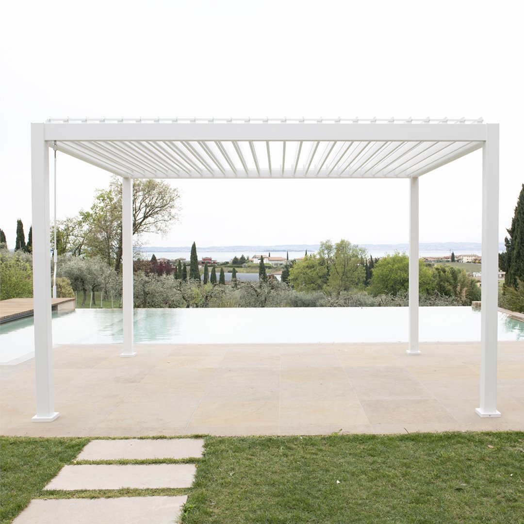 Mirador - Pergola da giardino in alluminio bianco Pergole Garden Team