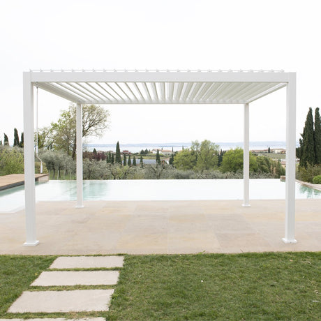 Mirador - Pergola da giardino in alluminio bianco Pergole Garden Team