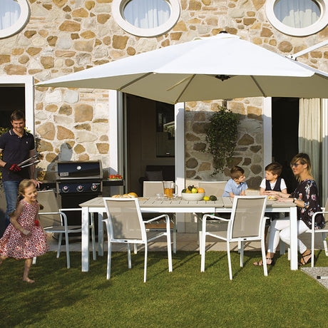 SET PRANZO NEW BUTTERLFY ALLUMINIO BIANCO PICCOLO set da pranzo da giardino Garden Team